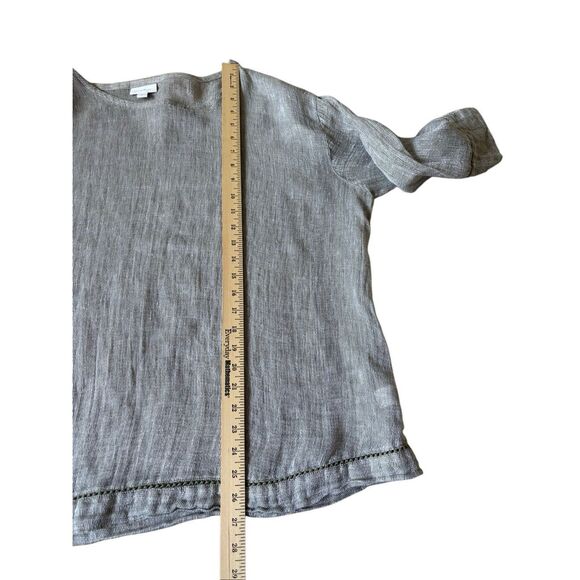 Pure J Jill linen 100% linen size XL see through top Tunic Green - Picture 5 of 10